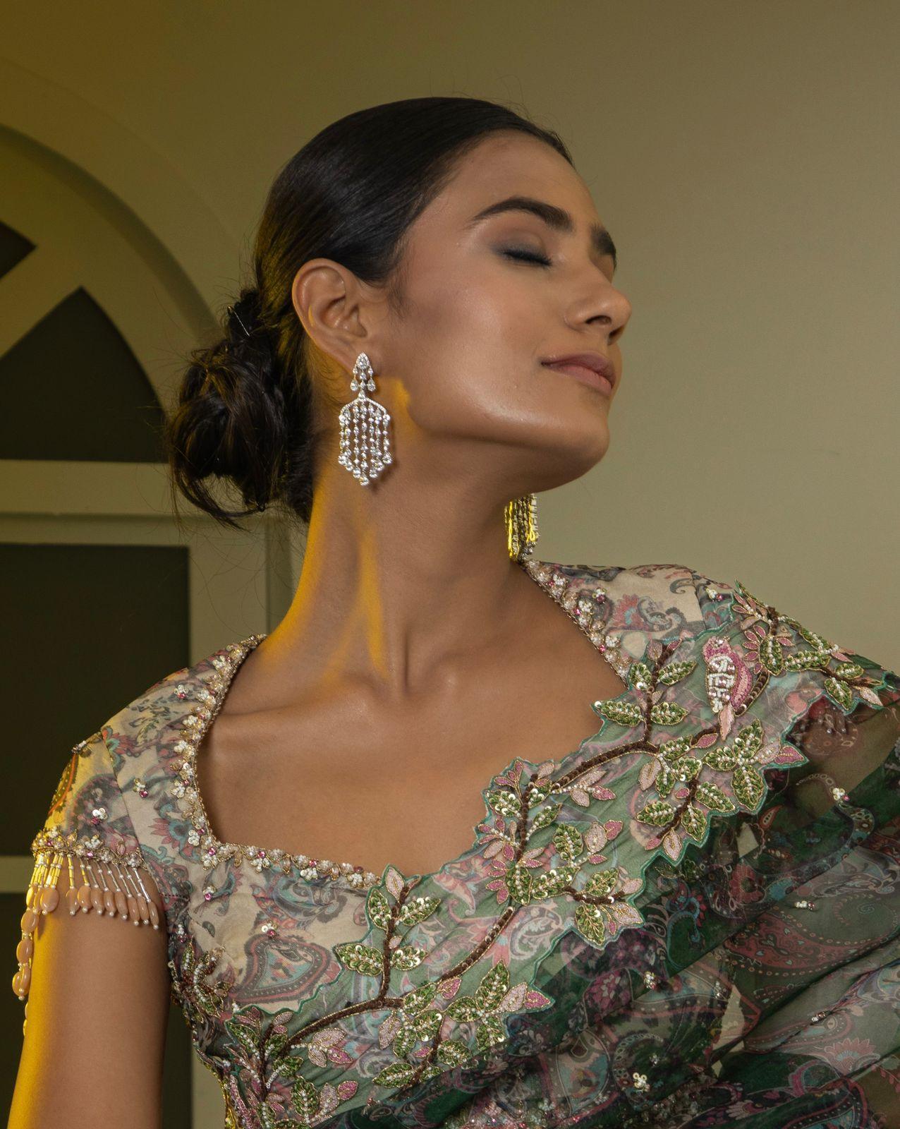 Zeenia Diamond Chandelier Earrings - Attrangi